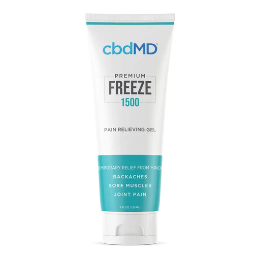 cbdmd premium freeze pain relieving gel 1500mg 4fl oz