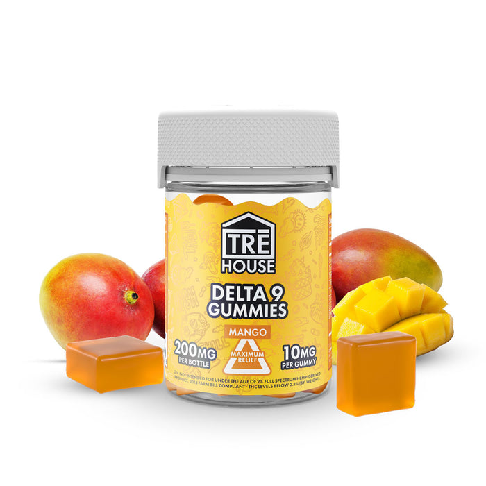 TRĒ House Mango Delta 9 Gummies - High-Potency 200MG, 10MG/Serving - All-Natural Delta 9 THC