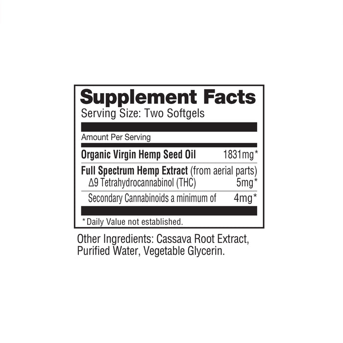 Nuleaf Naturals full spectrum delta9 thc supplement facts