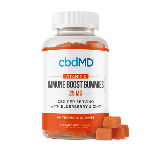 cbdmd vitamin c immune boost gummies 25mg cbd with elderberry & zinc