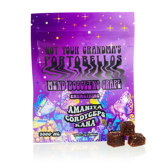 STNR Creations Magic Mushroom + Delta 9 THC Gummies - 3000mg | Mind Boggling Grape