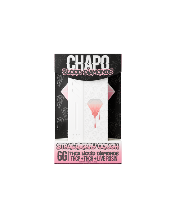 Chapo Blood Diamonds THCA 6 Gram Live Rosin Disposable Vape Pen - Strawberry Cough - Sativa