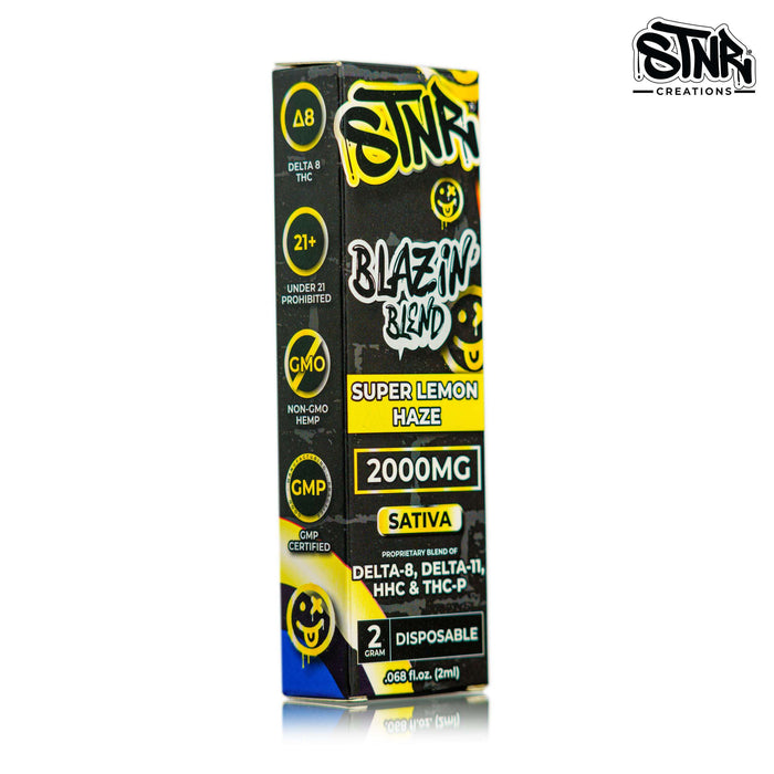 Buy Now STNR Creations Super Lemon Haze Blazin Blend 2 Gram Disposable Sativa