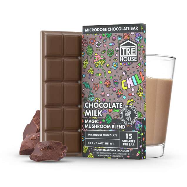 TRE House Magic Mushroom Blend Microdose Chocolate Bar - Chocolate Milk | Shop Now! 