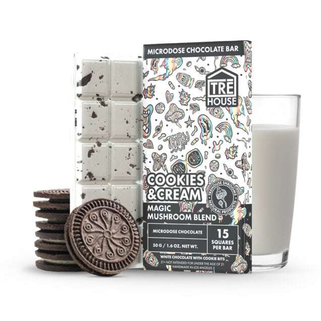 TRE House Magic Mushroom Cookies and Cream Chocolate Bar - Irresistible Chocolate Fusion! - Shop Now!