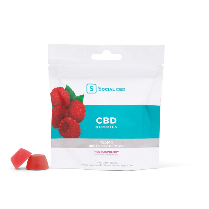 CBD Gummies Red Raspberry Flavor 10ct