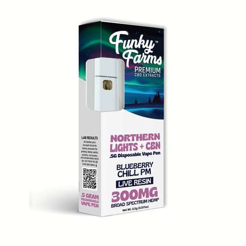 Funky Farms Northern Lights CBD+CBN Live Resin Disposable Vape Pen 300mg