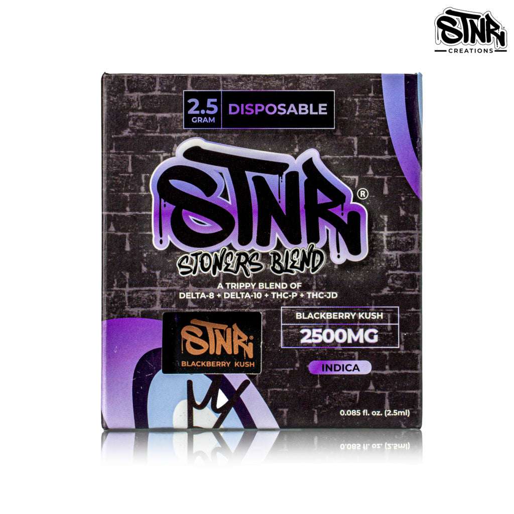 STNR Creations Blackberry Kush 2.5 Gram Stoners Blend Disposable