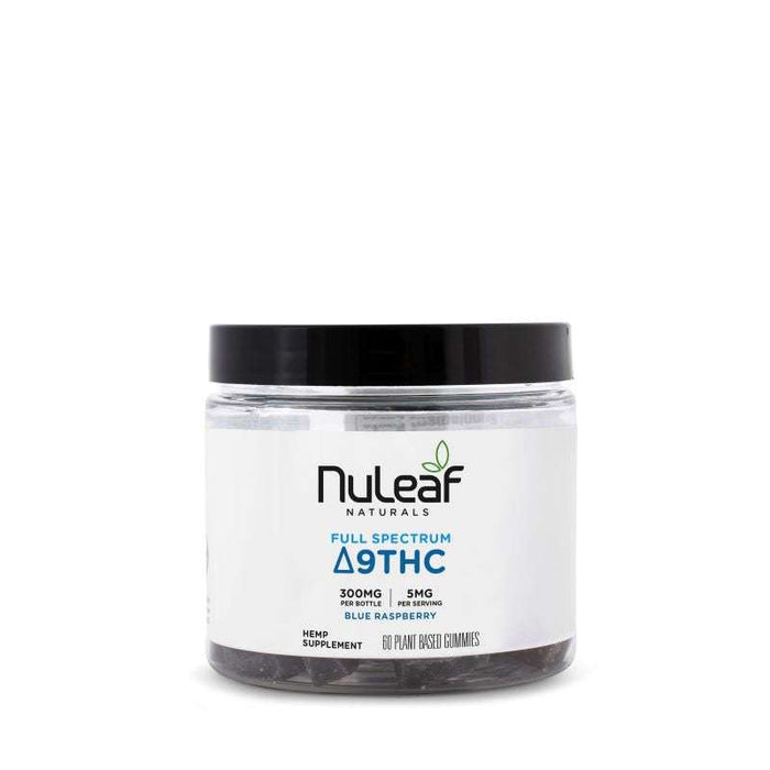 Nuleaf Naturals Full Sprectrum Delta 9 THC 300mg Blue Raspberry 60ct