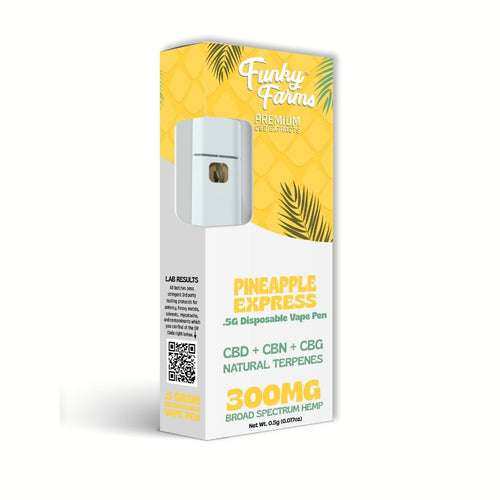 Funky Farms Pineapple Express CBD+CBN+CBG Disposable Vape Pen 300mg