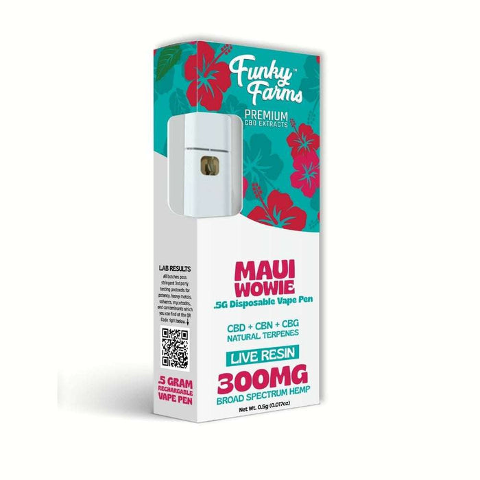Funky Farms Maui Wowie CBD+CBN+CBG Live Resin Vape Pen 300mg