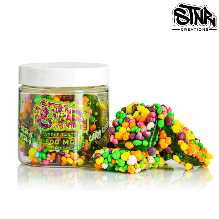 STNR Creations Apple Tartz Delta 8 & Delta 9 Candy Clusters - Delicious Delta 8 & Delta 9 THC-infused Candy Treats with a Tangy Apple Flavor