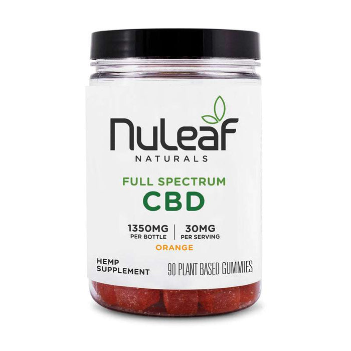 Nuleaf Naturals Full Spectrum CBD Gummies 1350mg orange 90ct