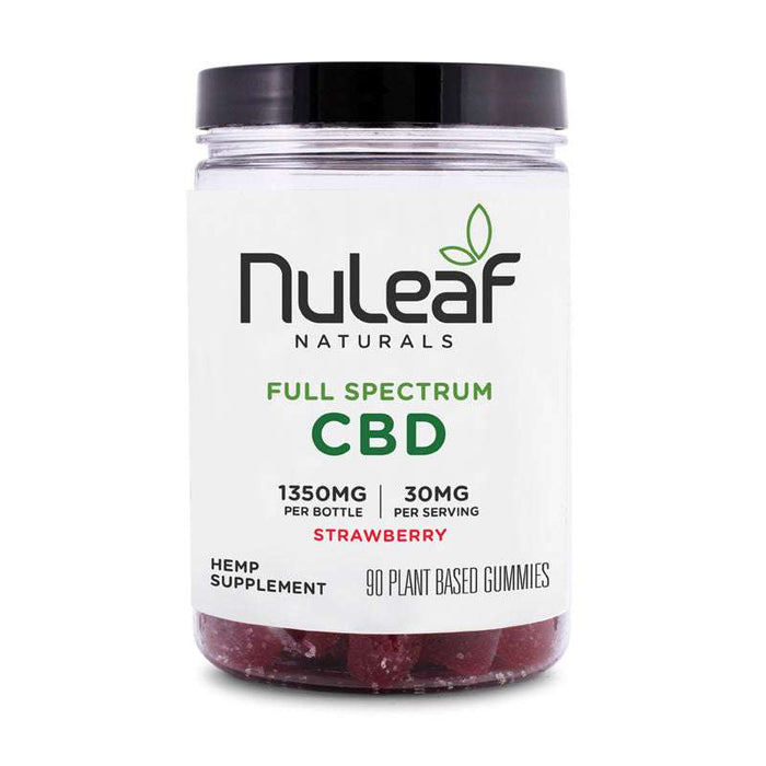 Nuleaf Naturals Full Spectrum CBD Gummies 1350mg strawberry 90ct