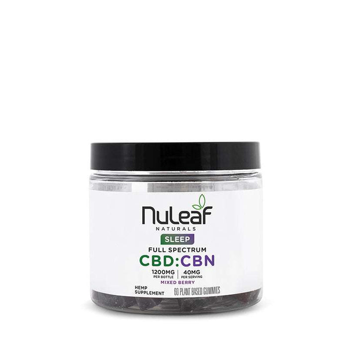 Nuleaf Naturals Sleep CBD+CBN Gummies 1200mg mixed berry 60ct