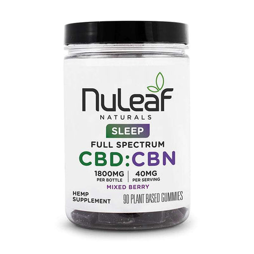 Nuleaf Naturals Sleep CBD+CBN Gummies 1800MG Mixed Berry 90ct