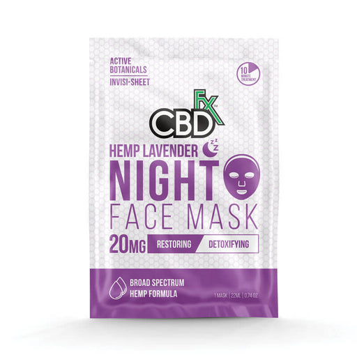 CBDfx Lavender Night Restoring & Detoxifying Face Mask 20MG CBD