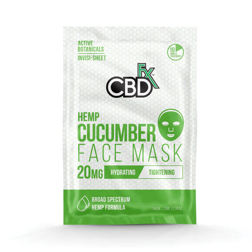 CBDfx Hemp Cucumber Hydrating & Tightening Face Mask 20MG CBD