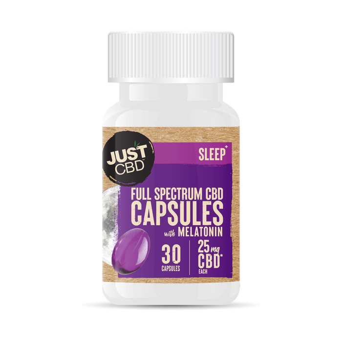 JustCBD Full Spectrum CBD Sleep Gel Capsules w/Melatonin