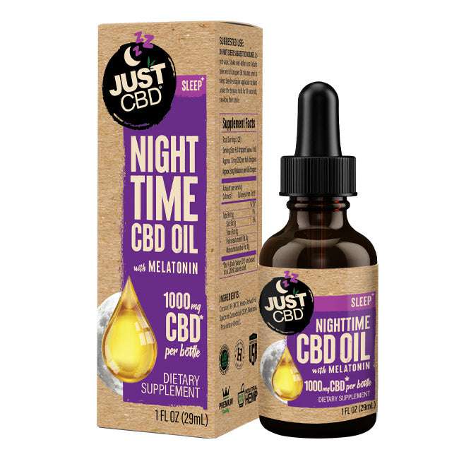 JustCBD Nighttime CBD Oil Tincture with Melatonin