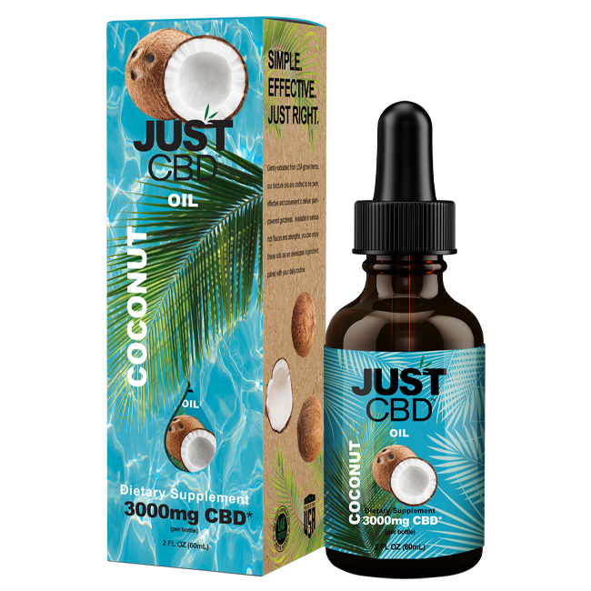 JustCBD Full Spectrum CBD Oil Tincture Coconut Tincture
