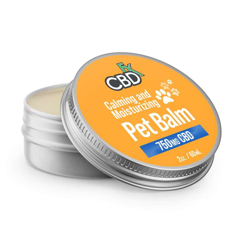 cbdfx calming and moisturizing pet balm 750mg cbd