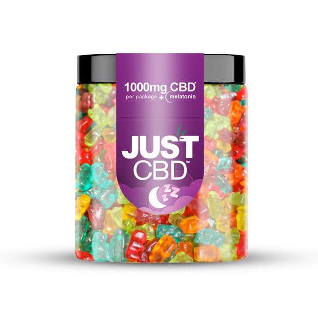 JustCBD Sleep Gummies + Melatonin Jar