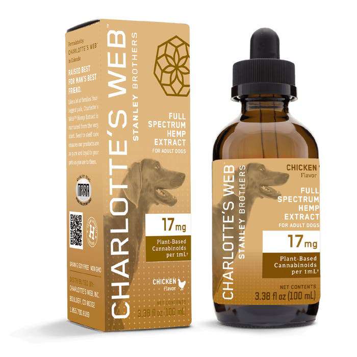 Charlotte's Web, Full Spectrum Hemp Extract Drops for Dogs 17mg