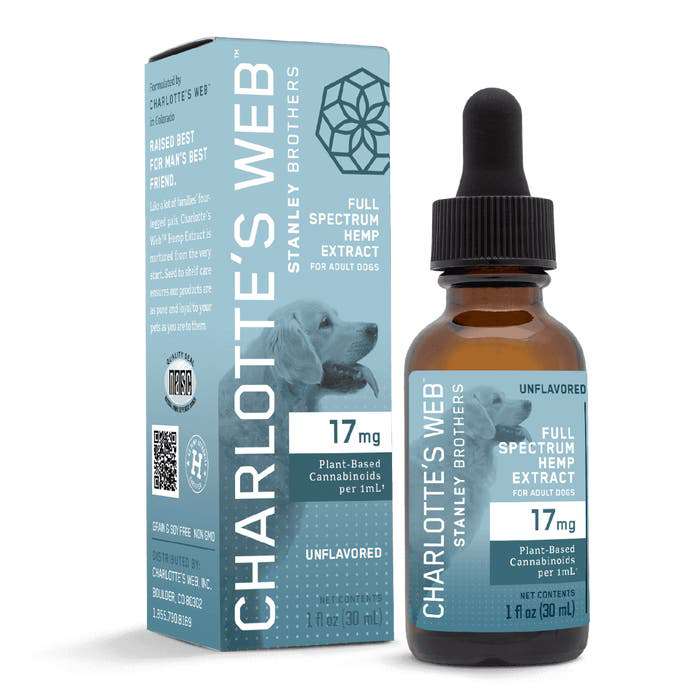 Charlotte's Web, Full Spectrum Hemp Extract Drops for Dogs 17mg