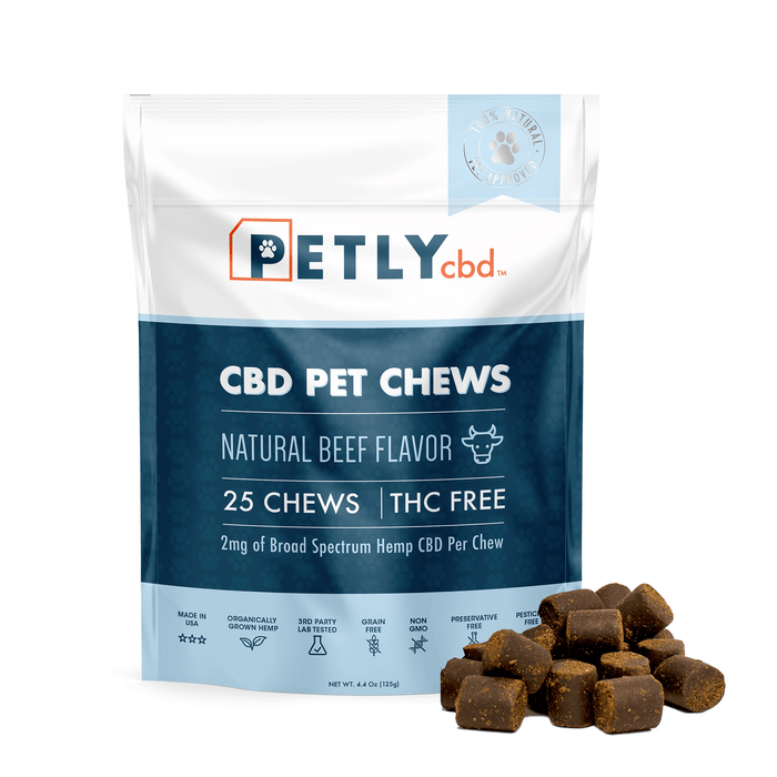 NanoCraft CBD Petly CBD Pet Hemp Dog Treats - 25 Chews