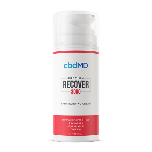 cbdmd premium recover pump 300mg pain relieving cream 3.4 fl oz
