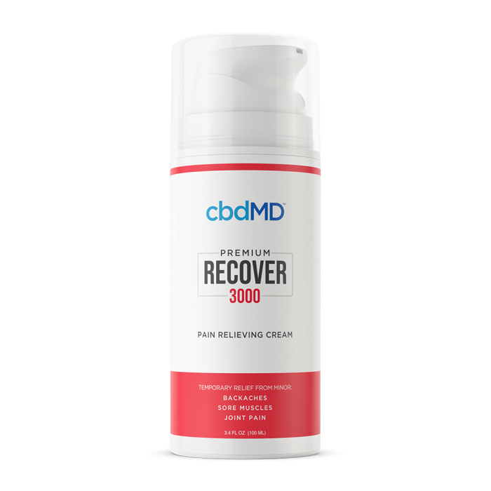 cbdmd premium recover pump 300mg pain relieving cream 3.4 fl oz