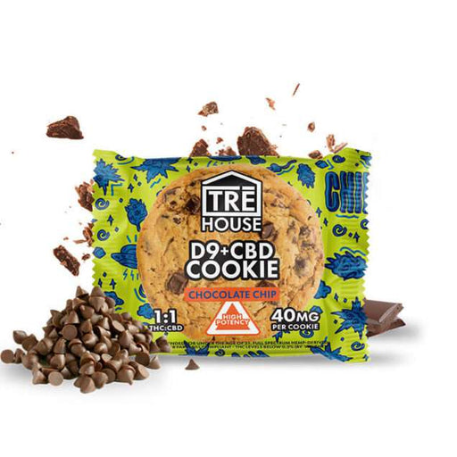 Tre House D9+CBD Cookie Chocolate Chip 40MG per cookie