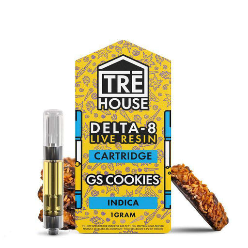 TRE House Delta 8 Live Resin Cartridge GS Cookies Indica 1 Gram